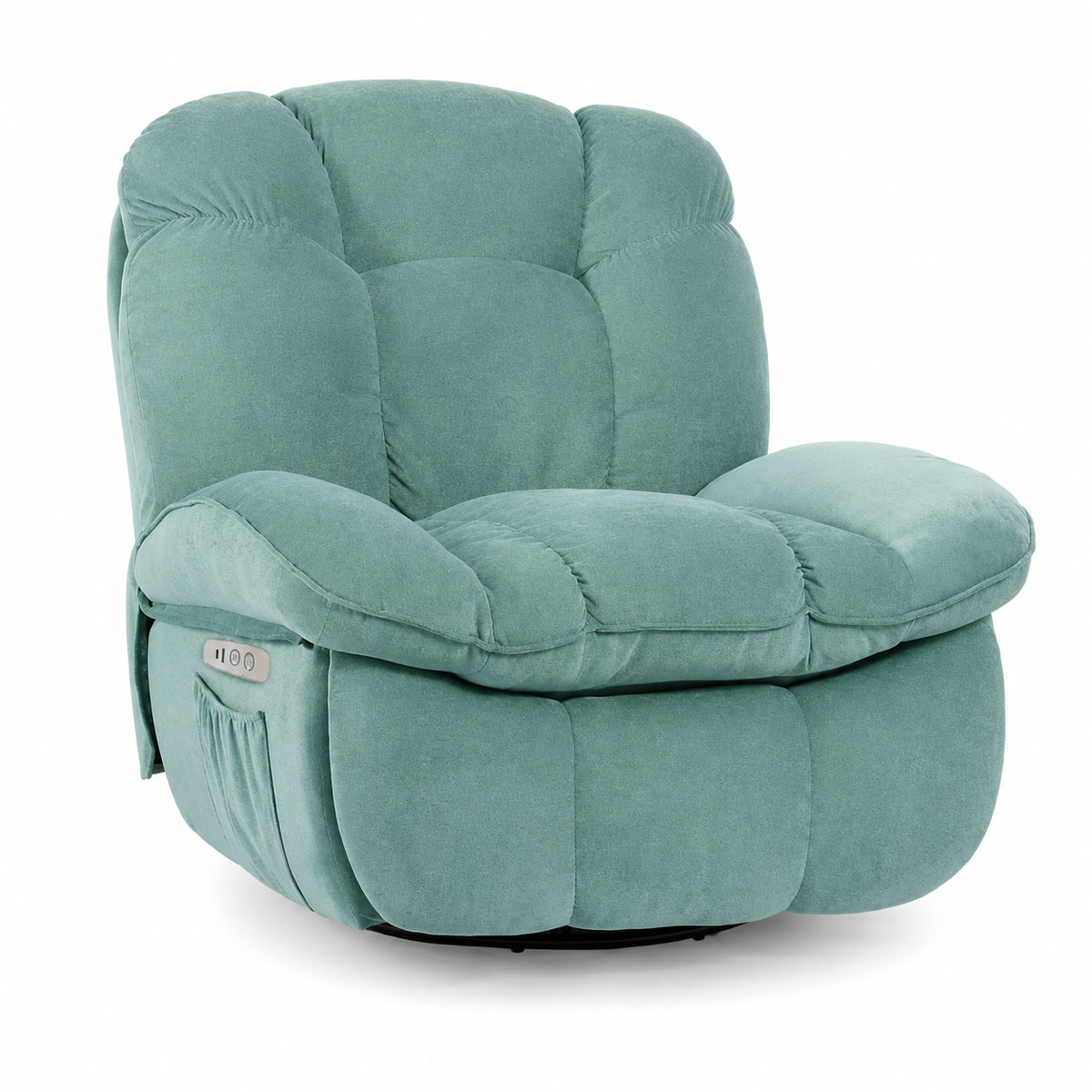 Fauteuil de Massage Électrique Pivotant avec Airbags Multizones – Vert Menthe
