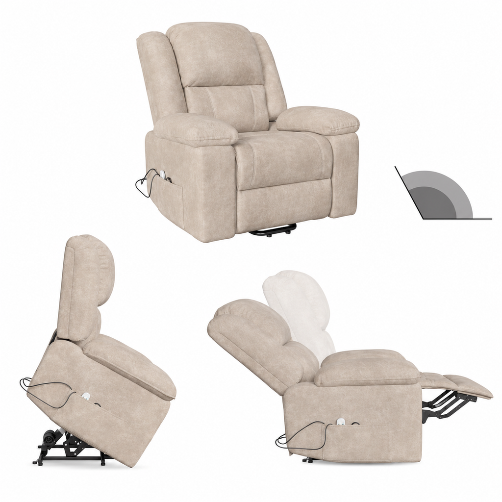 Fauteuil Relax Releveur Électrique avec Massage 8 Points et Chauffage Lombaire
