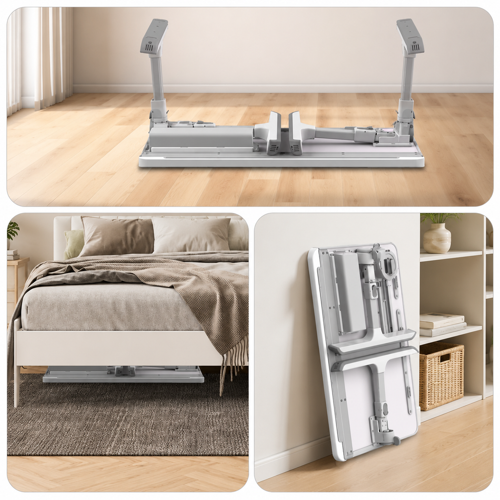 Table Pliante Multifonctionnelle Réglable – Bureau Assis Debout pour Lit, Canapé & Extérieur