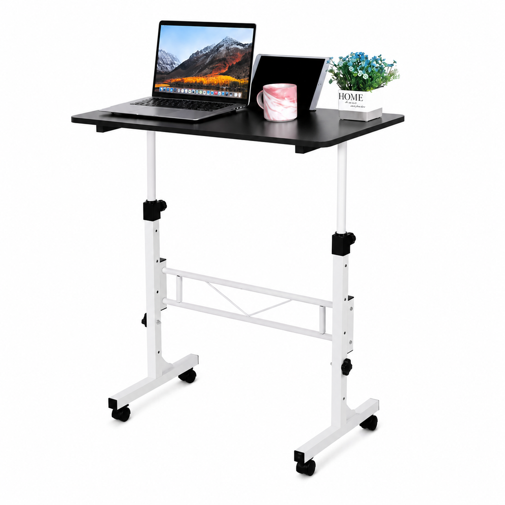 Bureau Mobile Réglable à Roulettes