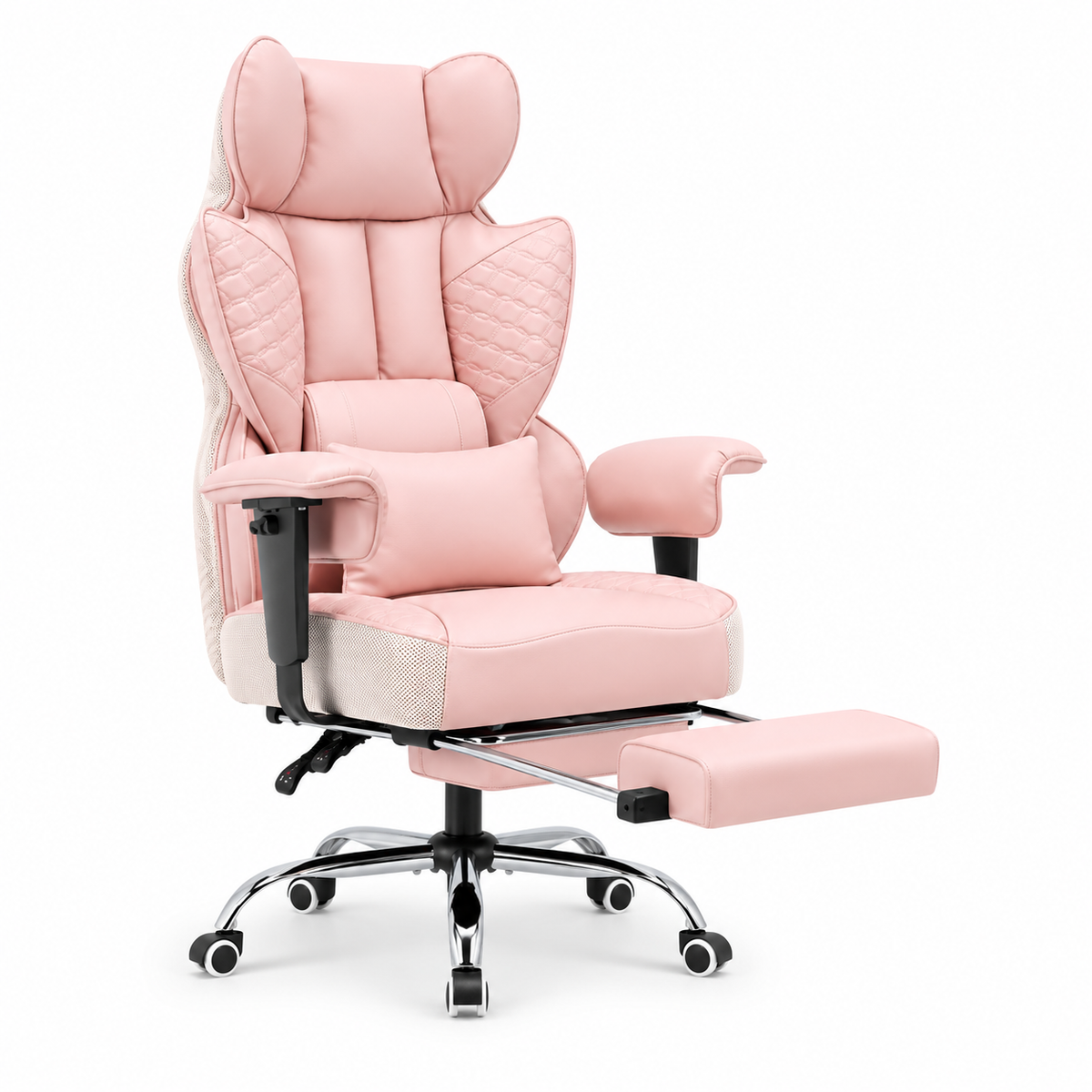 Chaise Gaming Ergonomique Large avec Accoudoirs Réglables et Support Lombaire à Ressorts